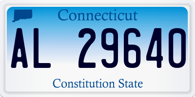 CT license plate AL29640