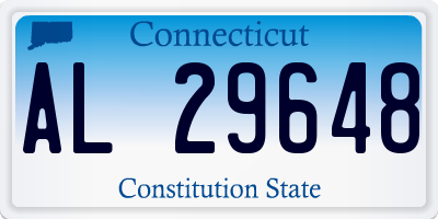 CT license plate AL29648