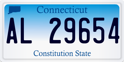 CT license plate AL29654