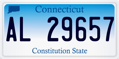 CT license plate AL29657