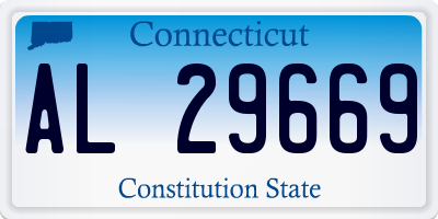 CT license plate AL29669