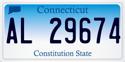 CT license plate AL29674