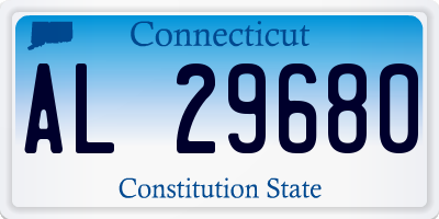 CT license plate AL29680