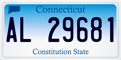 CT license plate AL29681