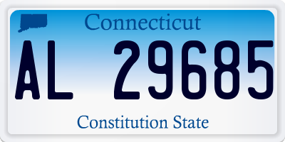 CT license plate AL29685