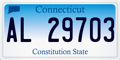 CT license plate AL29703