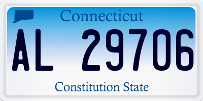 CT license plate AL29706