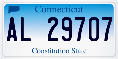 CT license plate AL29707