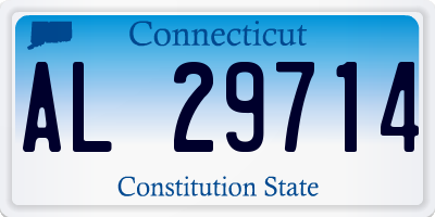 CT license plate AL29714