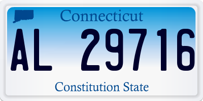CT license plate AL29716