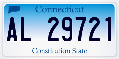 CT license plate AL29721