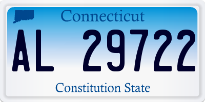 CT license plate AL29722