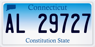 CT license plate AL29727