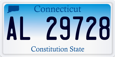 CT license plate AL29728
