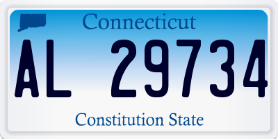 CT license plate AL29734