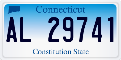 CT license plate AL29741
