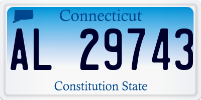 CT license plate AL29743