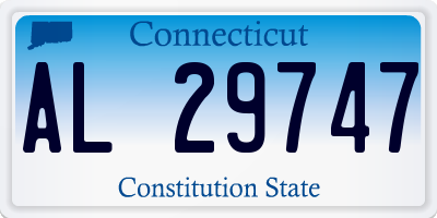 CT license plate AL29747