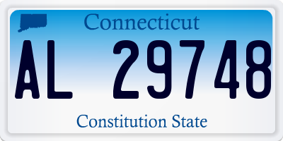 CT license plate AL29748