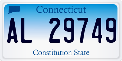 CT license plate AL29749