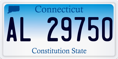 CT license plate AL29750