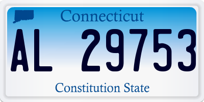 CT license plate AL29753