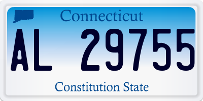 CT license plate AL29755