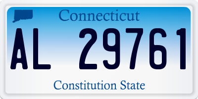 CT license plate AL29761