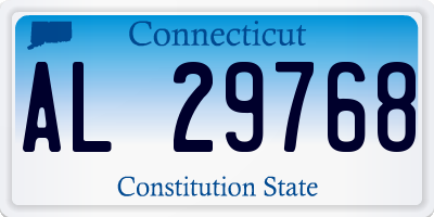 CT license plate AL29768