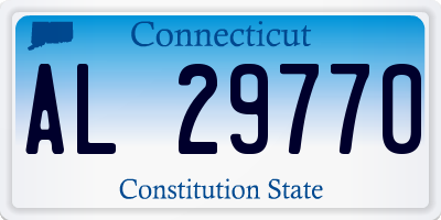 CT license plate AL29770