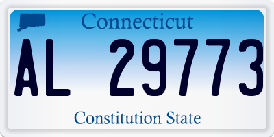 CT license plate AL29773
