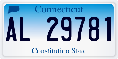 CT license plate AL29781