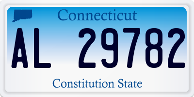 CT license plate AL29782