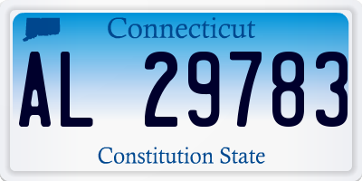 CT license plate AL29783