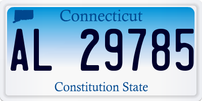 CT license plate AL29785
