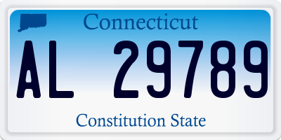 CT license plate AL29789