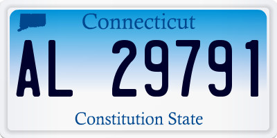 CT license plate AL29791