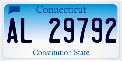 CT license plate AL29792