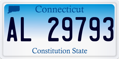 CT license plate AL29793