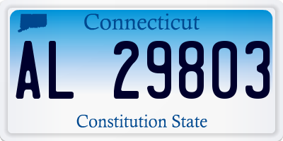 CT license plate AL29803