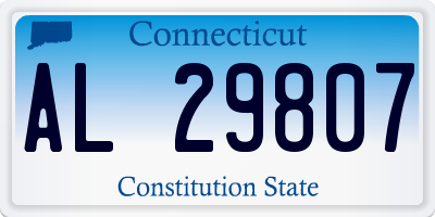 CT license plate AL29807