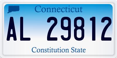 CT license plate AL29812