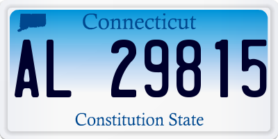 CT license plate AL29815