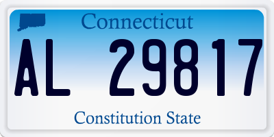 CT license plate AL29817