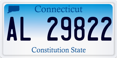 CT license plate AL29822