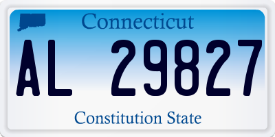 CT license plate AL29827