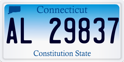 CT license plate AL29837