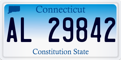 CT license plate AL29842