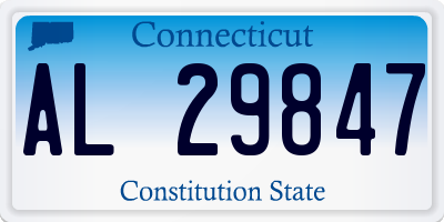 CT license plate AL29847