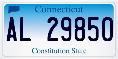 CT license plate AL29850